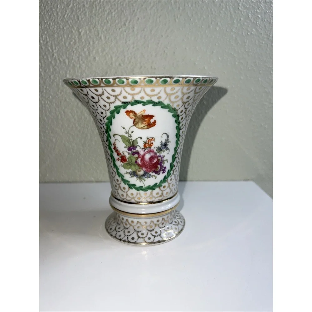 Erphila Germany 5.25Porcelain Trumpet Vase